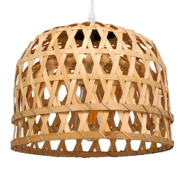 Φωτιστικό Οροφής Mangea 01634 1xΕ27 Φ32x30cm Brown GloboStar