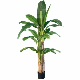 Τεχνητό Δέντρο Banana Tree 20017 Φ140x180cm Green-Brown Globostar Πολυαιθυλένιο,Ύφασμα