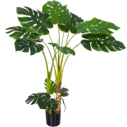 Τεχνητό Δέντρο Monstera 20004 Φ135x140cm Green-Brown Globostar Πολυαιθυλένιο,Ύφασμα