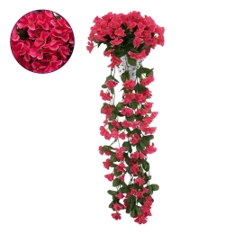 Τεχνητό Κρεμαστό Φυτό Phlox 78053 30x30x80cm Green-Fuchsia GloboStar Polyester,Πλαστικό