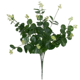 Τεχνητό Κλαδί-Φυτό Eucalyptus 78295 45cm Green-White GloboStar Πλαστικό, Ύφασμα