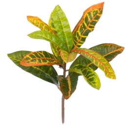 Τεχνητό Κλαδί-Φυτό Mixed Croton 78235 35cm Multi GloboStar Πλαστικό, Ύφασμα