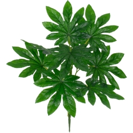 Τεχνητό Κλαδί-Φυτό Fatsia 78283 36cm Green GloboStar Πλαστικό, Ύφασμα