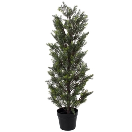 Τεχνητό Δέντρο Lemon Cypress 20151 120cm Brown-Green Globostar Πολυαιθυλένιο,Ξύλο