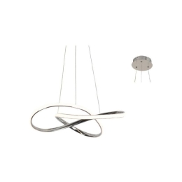 Φωτιστικό Οροφής Led HM92LEDP48CH 48W 3000K 2880lm 48Χ44XΗ120 Chrome Aca Decor Αλουμίνιο