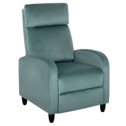 Πολυθρόνα Relax Hiber HM9782.07 67,5x90x104cm Βελούδο Mint Βελούδο