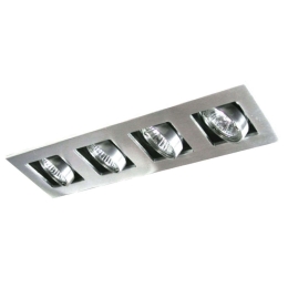 Φωτιστικό Οροφής - Σποτ BS3604 38,5x10cm 4xGU10 IP20 Silver Aca Αλουμίνιο