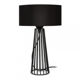 Επιτραπέζιο Φωτιστικό Filip 216725 E27 25x25x45cm Black Megapap Μέταλλο,Ύφασμα