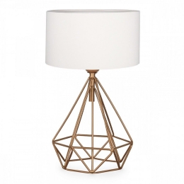 Επιτραπέζιο Φωτιστικό Vanstone 123758 E27 24x15x39cm Cream-Gold Megapap Μέταλλο,Ύφασμα