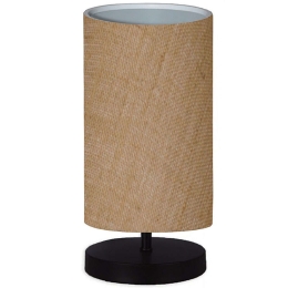 Φωτιστικό Επιτραπέζιο Huls 0123722 15x24x30cm 1xE14 7W Natural-Black Megapap Ύφασμα,Ξύλο,Μέταλλο