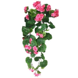 Τεχνητό Κρεμαστό Φυτό Βιγόνια 00-00-14543-3 75cm Green-Fuchsia Marhome Συνθετικό Υλικό
