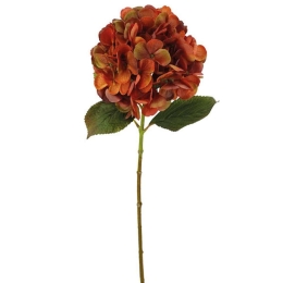 Τεχνητό Λουλούδι Ορτανσία 00-00-18745-1 60cm Dark Orange Marhome Συνθετικό Υλικό