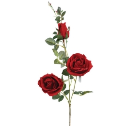 Τεχνητό Λουλούδι Τριαντάφυλλο 00-00-2761-2 96cm Red Marhome Συνθετικό Υλικό