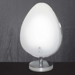 Φωτιστικό Επιτραπέζιο Sissi/L 3536 Φ19x37cm 1xE14 White Sikrea Μέταλλο,Γυαλί