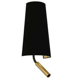 Φωτιστικό Τοίχου - Απλίκα Faro 7982 1xE27 max 40W 1xG9 max 10W Black-Gold Nowodvorski Μέταλλο,Ύφασμα