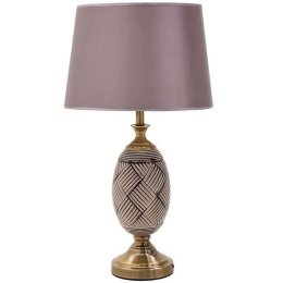 Φωτιστικό Επιτραπέζιο 3-15-816-0005 Δ33Χ68. Purple, Golden E28 Inart Μέταλλο,Κεραμικό