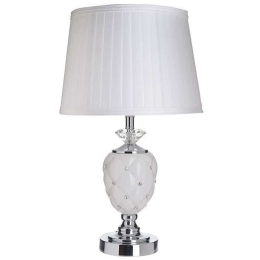 Φωτιστικό Επιτραπέζιο 3-15-958-0038 Δ32Χ52. Silver, White-Ivory E27 Inart Μέταλλο,Κεραμικό
