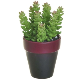 Τεχνητό Φυτό Σε Γλάστρα 3-85-475-0297 Φ9x15cm Multi Inart Κεραμικό,Πλαστικό