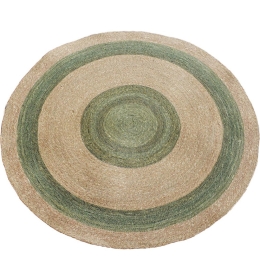 Χαλί Γιούτας 00.02.23155 Natural-Green 120X120cm Round