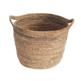 Καλάθι Από Φύλλο Μπανανιάς 00.06.61390 Φ29x18,5-19,5cm Ψάθινο Natural Ψάθα