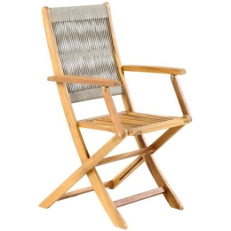 Πολυθρόνα Αναδιπλούμενη 0020-224-043 54x60x92cm Walnut-Beige