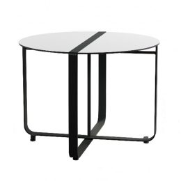 Τραπέζι Κήπου Αναδιπλούμενο Clint/T 01-00-2073 Φ100x74,5cm Anthracite-White