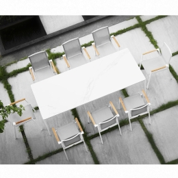 Τραπεζαρία Κήπου Aspen 01-00-2675 (Σετ 7Τμχ) White-Light Grey 6 Θέσεων