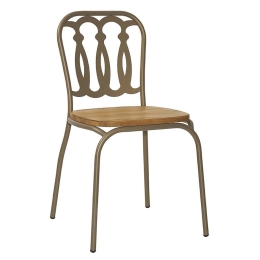Καρέκλα Talia-3W 02-00-0822 53x50x88cm Cappuccino-Oak