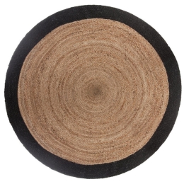 Χαλί Γιούτας 07.146295J Natural-Black 120X120cm Round