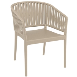 Πολυθρόνα Portofino 20.0873 58x58x80cm Taupe Siesta