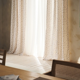 Κουρτίνα Orietta 593 Με Σιρίτι Beige-Multi Gofis Home 140X280 Πολυέστερ