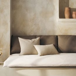 Θήκη Sofa Topper Everly 386 Beige Gofis Home Διθέσιο 80x200cm Βαμβάκι-Πολυέστερ