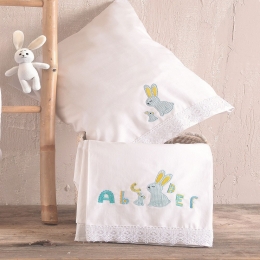Σεντόνια Βρεφικά Miffy (Σετ 3τμχ) Ciel Ρυθμός Κούνιας 105x160cm 100% Βαμβάκι
