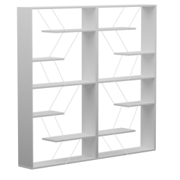 Βιβλιοθήκη Tars (Σετ 2Τμχ) 225-000045 168x24x157cm Light Grey-White