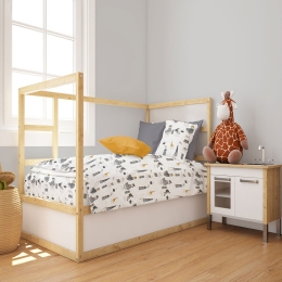Παπλωματοθήκη Βρεφική Seabirds 578 White-Grey DimCol 120x160cm 100% Βαμβάκι