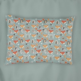 Μαξιλαροθήκη Παιδική Fox 528 Pale Cyan DimCol 50Χ70 50x70cm 100% Βαμβάκι