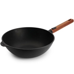 Τηγάνι Wok Αντικολλητικό Eco Logix QXR 11028WLCI-Q 28cm Black Woll 28cm Αλουμίνιο