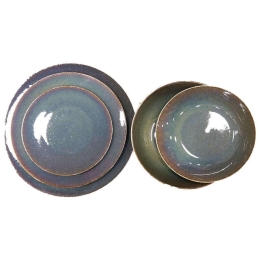 Σερβίτσιο Πιάτα Φαγητού (Σετ 20Τμχ) 47.200.40 Emerald Green Cryspo Trio 20 τμχ Πορσελάνη
