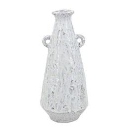 Βάζο Διακοσμητικό Bard 61185 14,5x14,5x30cm White Artekko Κεραμικό