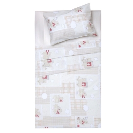 Κουβερλί Βρεφικό Κρις Beige Viopros Κούνιας 120x160cm 100% Βαμβάκι