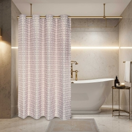 Κουρτίνα Μπάνιου 3122 Taupe Greenwich Polo Club 200Πx180Υ Πολυέστερ