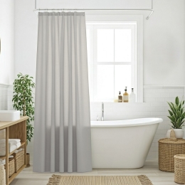 Κουρτίνα Μπάνιου 0805 Grey Das Home 200Πx180Υ Πολυέστερ