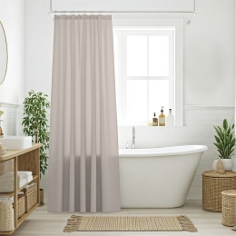 Κουρτίνα Μπάνιου 0808 Taupe Das Home 200Πx180Υ Πολυέστερ