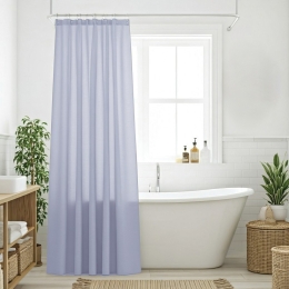 Κουρτίνα Μπάνιου 0804 Blue Das Home 240Πx180Υ Πολυέστερ