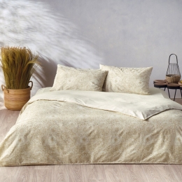 Κουβερλί Alga Beige-Golden Brown Kentia King Size 270x270cm 100% Βαμβάκι