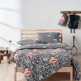 Κουβερλί Παιδικό Paul Frank 54 White-Black Kentia Μονό 160x240cm 100% Βαμβάκι