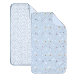 Σελτεδάκια Βρεφικά Kounelito (Σετ 2τμχ) Ciel Kentia 72x42cm 100% Βαμβάκι