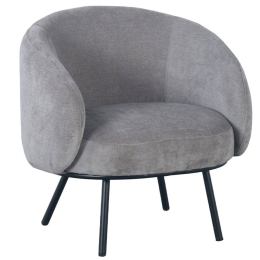 Πολυθρόνα Malu 01-3234 74x68x74cm Black-Grey