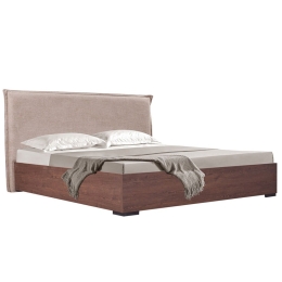 Κρεβάτι Nuez (Για Στρώμα 160x200cm) 09-2132 162x202x120cm Beige-Walnut Διπλό