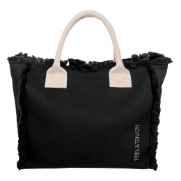 Τσάντα Ώμου Caribbean 40x35x20cm Black - Ammos Feel & Touch